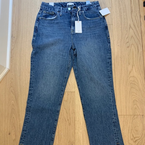 GOOD AMERICAN GOOD BOY JEANS - NEVER WORN! - Picture 1 of 4